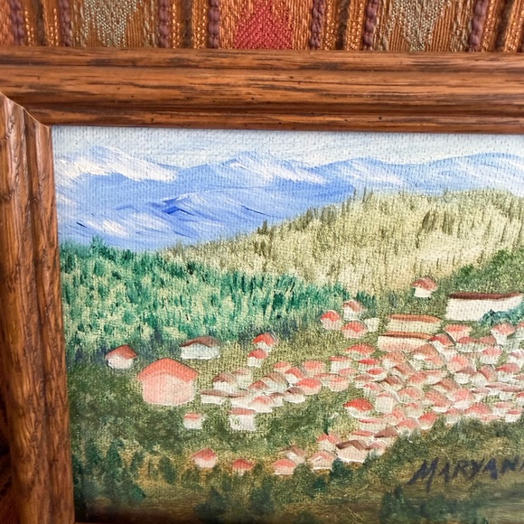 Framed Painting The village of Paleokorion Greece excavations - Picture 3 of 6